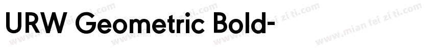 URW Geometric Bold字体转换